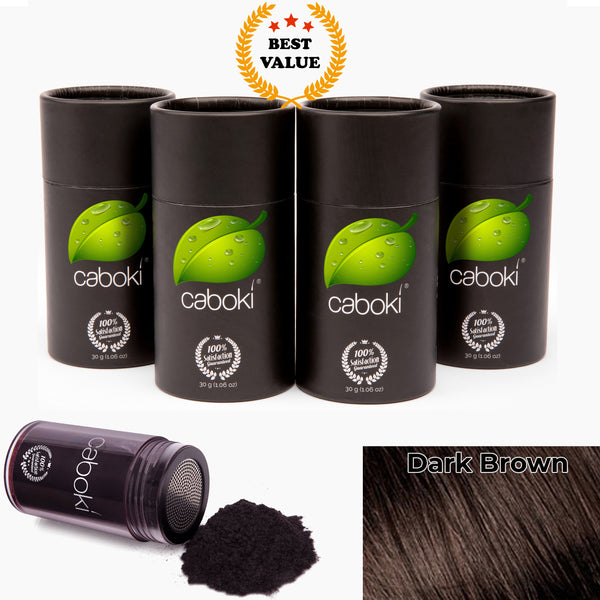 Caboki Hair Fiber, Value Pack 4 (360-Day Supply)  **BEST VALUE**