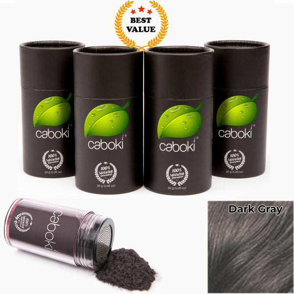 Caboki Hair Fiber, Value Pack 4 (360-Day Supply)  **BEST VALUE**